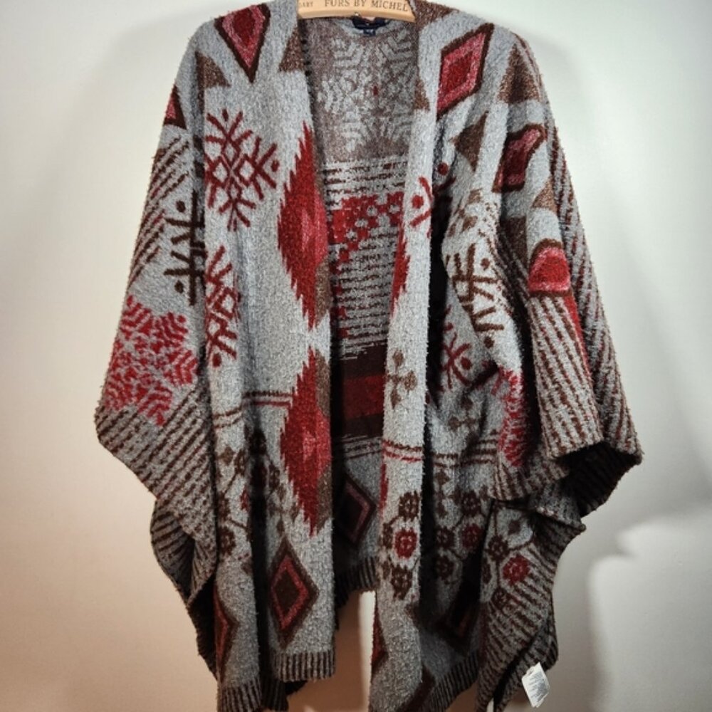 ONE size American eagle blanket shawl winter colors warm cozy‎ cabin aztec